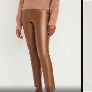 Old Navy faux leather extra high rise skinny pants